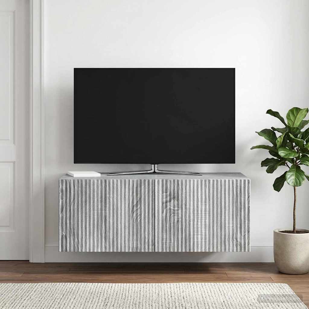 Væghængt TV-skab Vægmonteret Grå sonoma-eg 78,5 x 41 x 30 cm