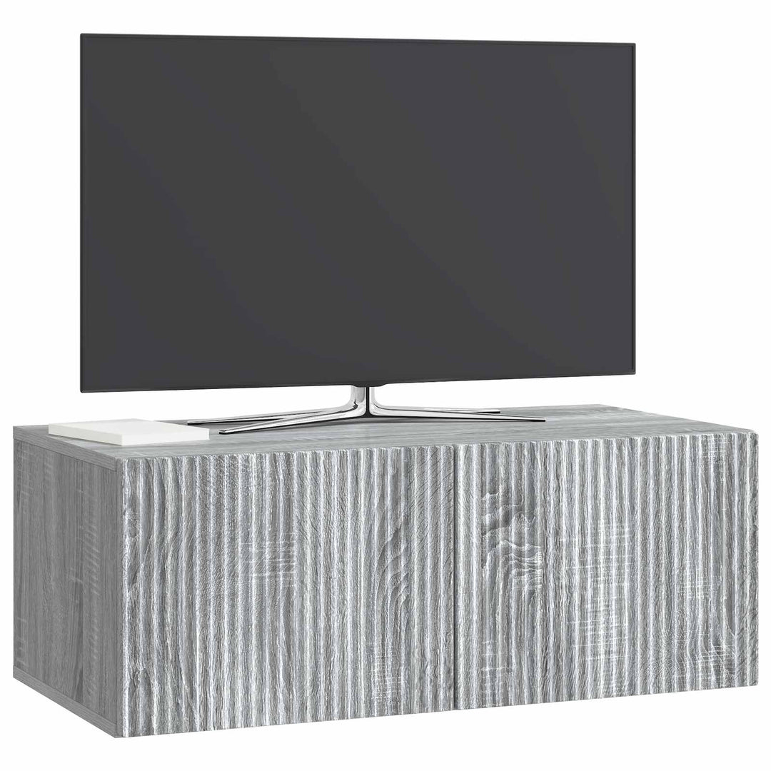 Væghængt TV-skab Vægmonteret Grå sonoma-eg 78,5 x 41 x 30 cm