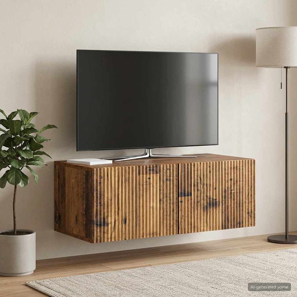 Væghængt TV-skab Gammelt træ 78,5 x 41 x 30 cm Konstrueret træ