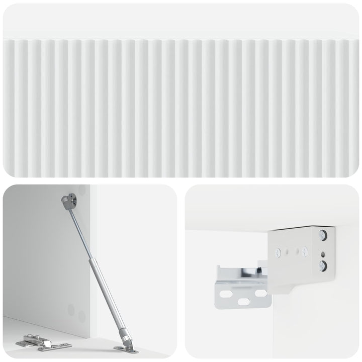 Væghængt TV-skab Hvid 98 x 41 x 30 cm Konstrueret træ
