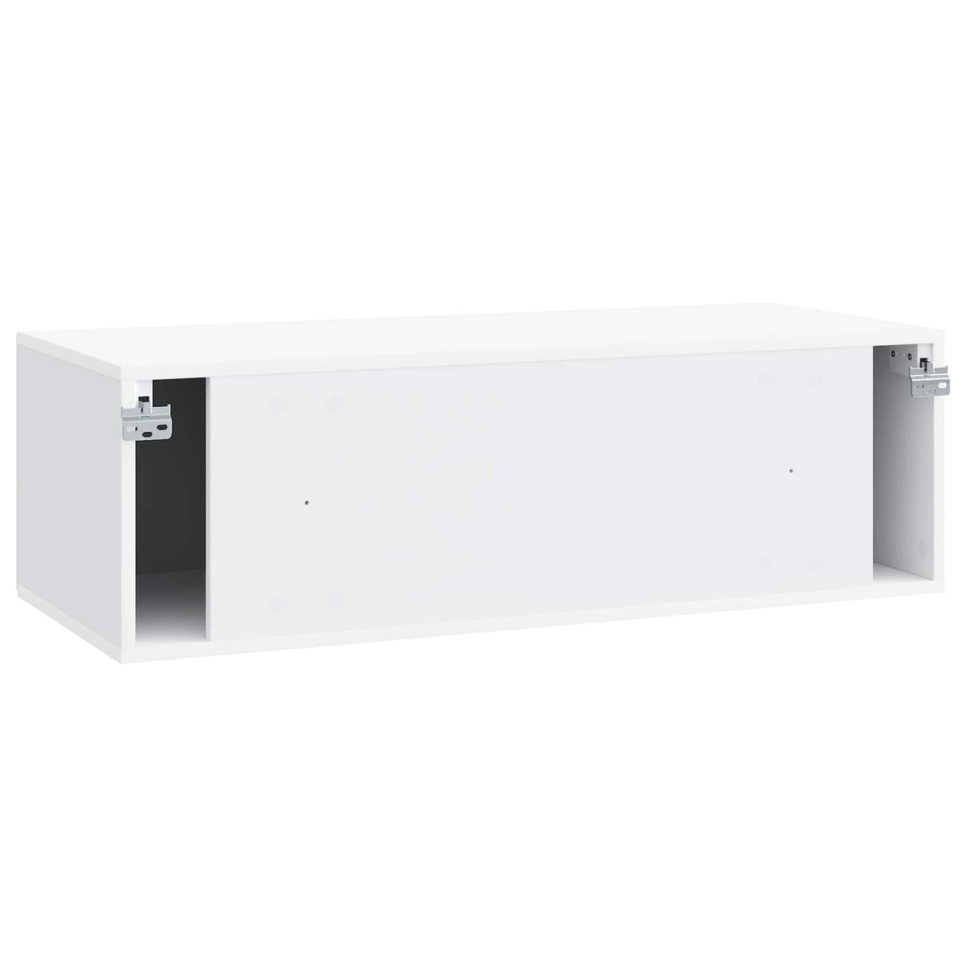 Væghængt TV-skab Hvid 98 x 41 x 30 cm Konstrueret træ