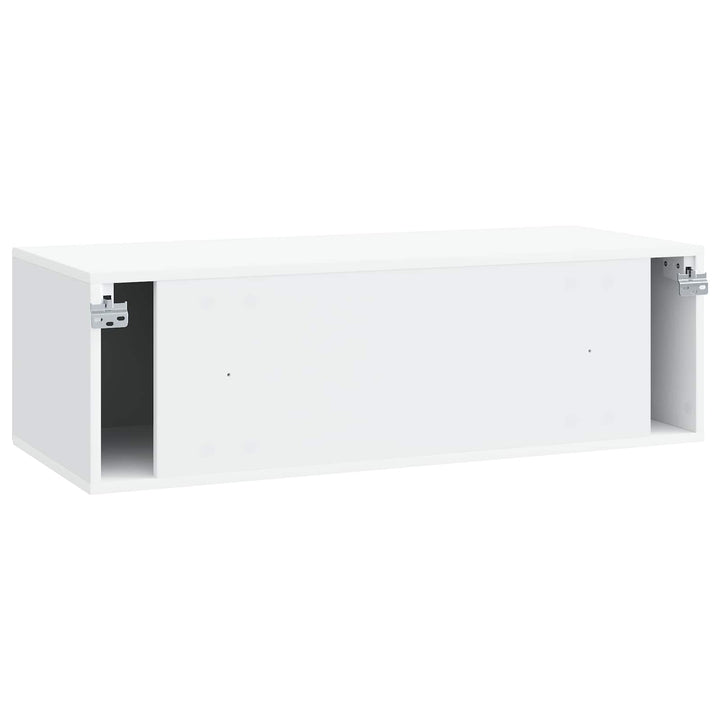 Væghængt TV-skab Hvid 98 x 41 x 30 cm Konstrueret træ