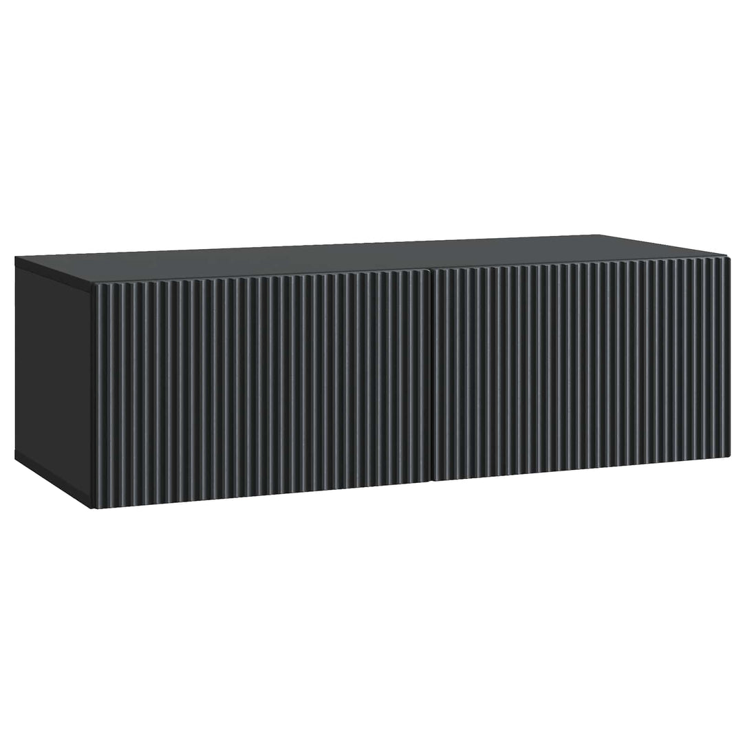 Væghængt TV-skab Sort 98 x 41 x 30 cm Konstrueret træ