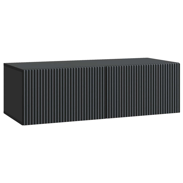 Væghængt TV-skab Sort 98 x 41 x 30 cm Konstrueret træ
