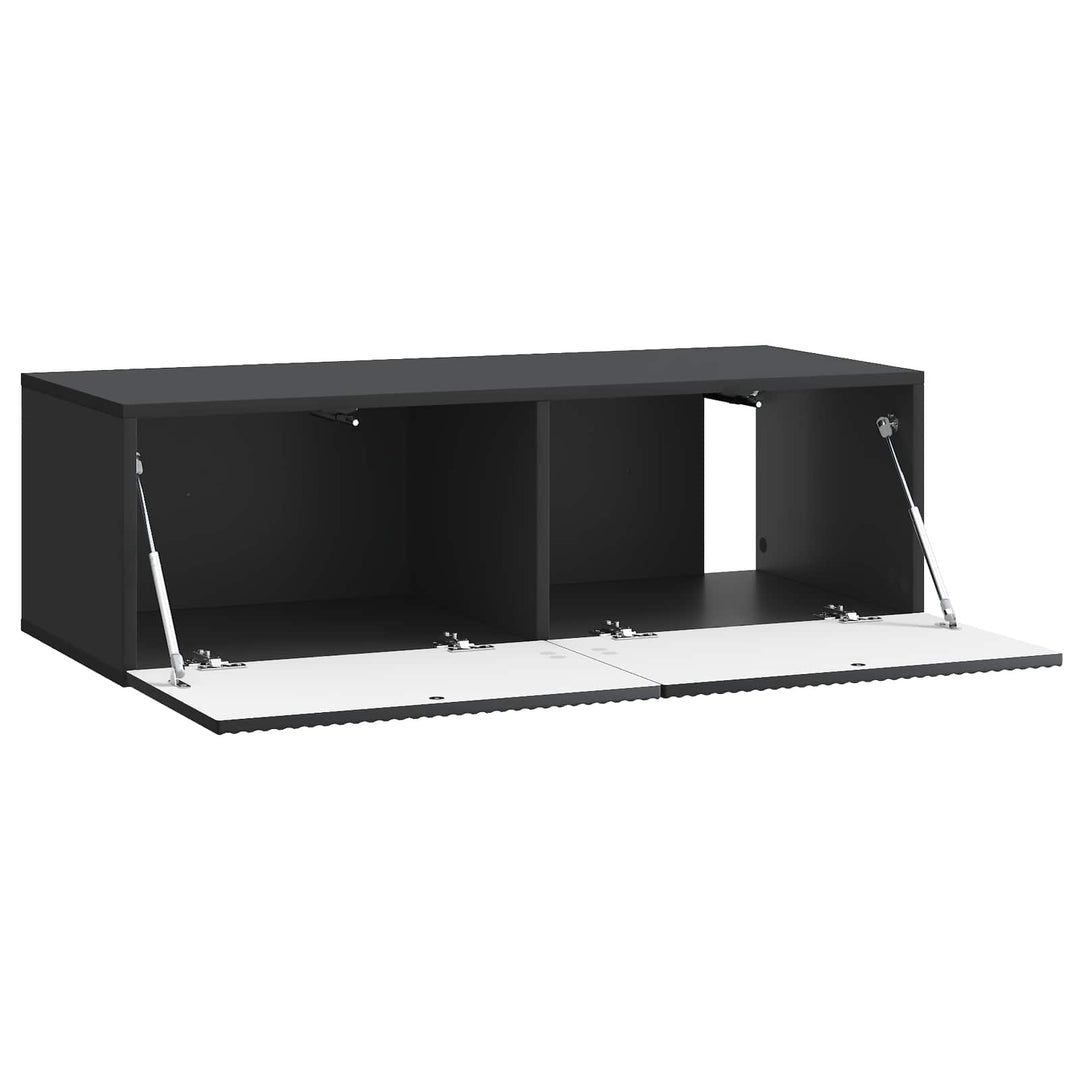 Væghængt TV-skab Sort 98 x 41 x 30 cm Konstrueret træ