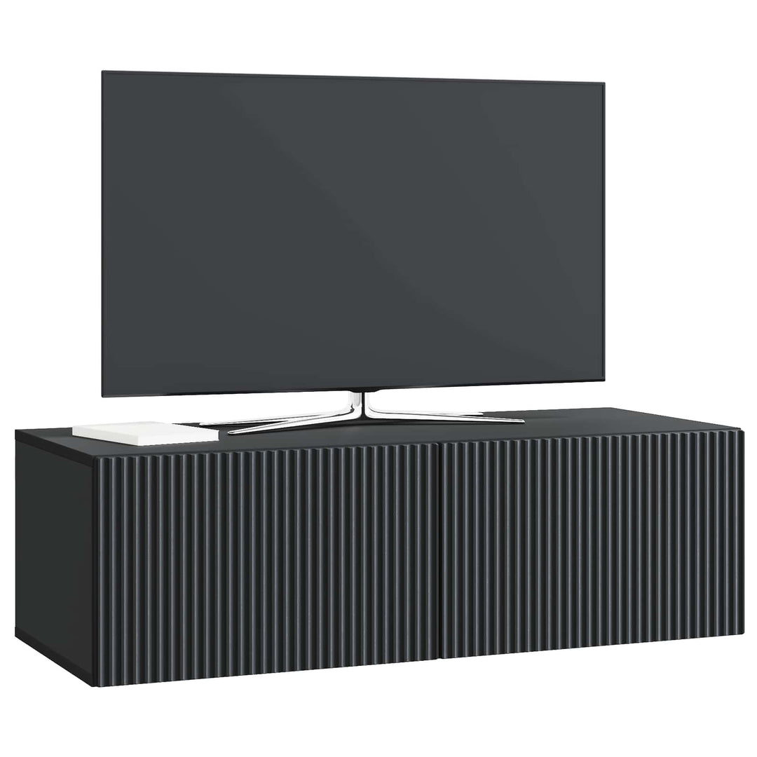 Væghængt TV-skab Sort 98 x 41 x 30 cm Konstrueret træ
