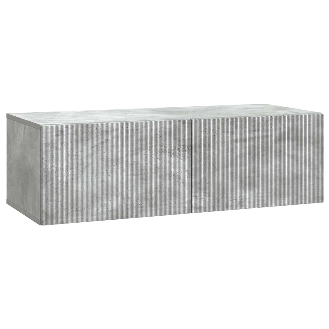 Væghængt TV-skab Betongrå 98 x 41 x 30 cm Konstrueret træ