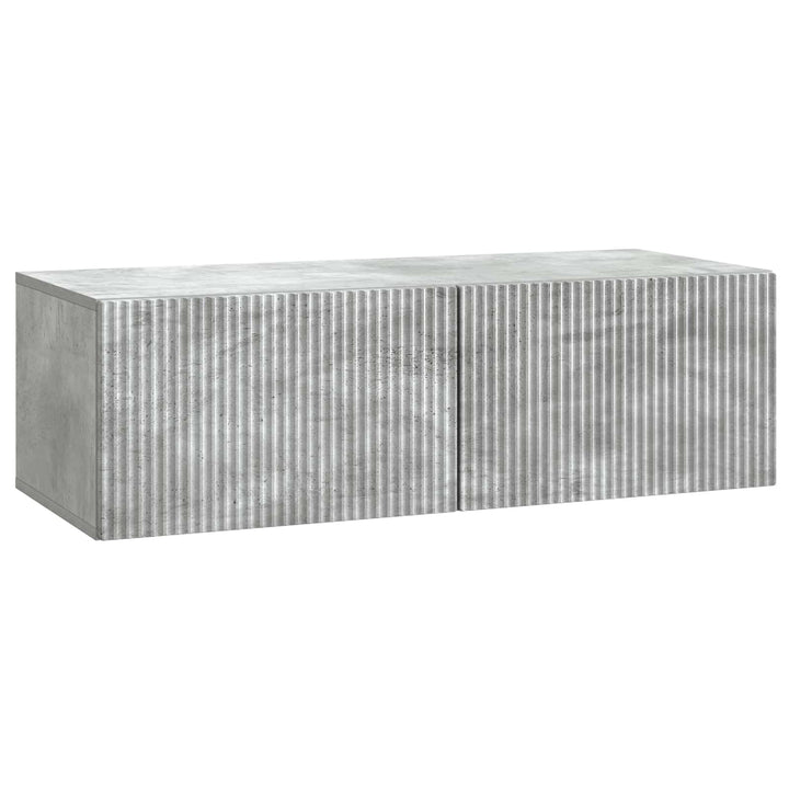 Væghængt TV-skab Betongrå 98 x 41 x 30 cm Konstrueret træ