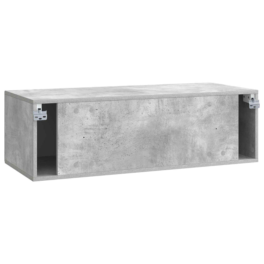Væghængt TV-skab Betongrå 98 x 41 x 30 cm Konstrueret træ