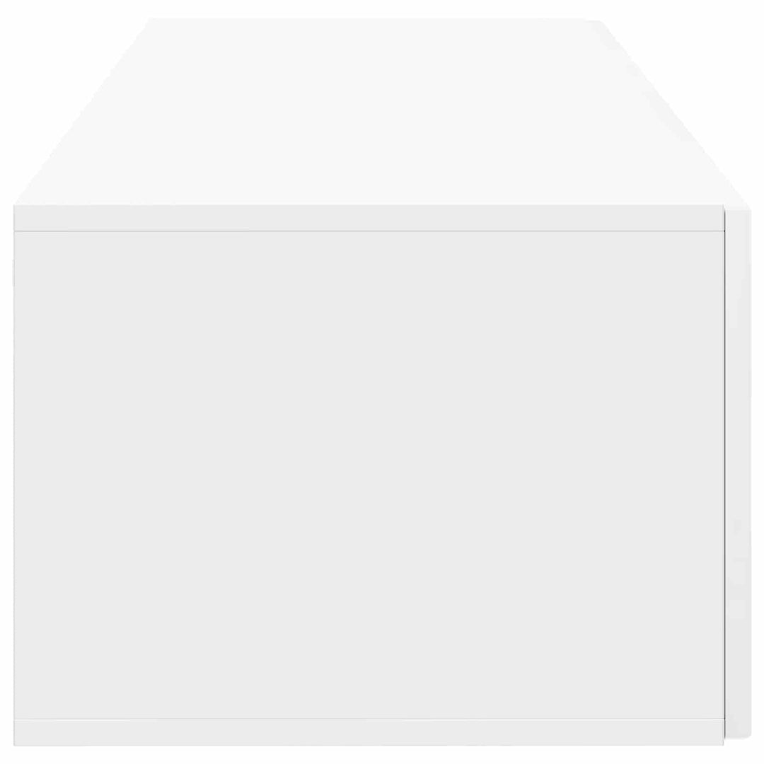 Væghængt TV-skab Hvid højglans 98 x 41 x 30 cm Konstrueret træ