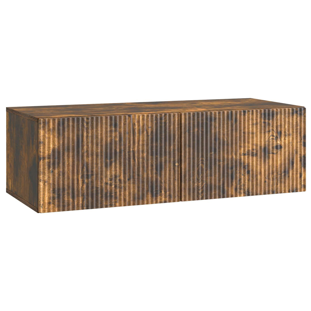 Væghængt TV-skab Røget eg 98 x 41 x 30 cm Konstrueret træ