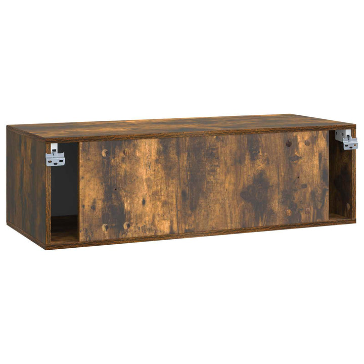 Væghængt TV-skab Røget eg 98 x 41 x 30 cm Konstrueret træ