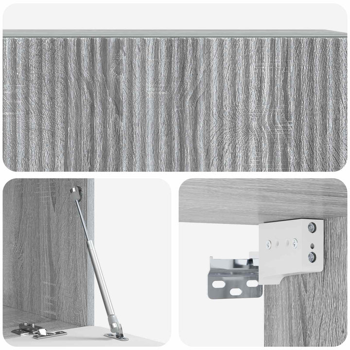 Væghængt TV-skab Grå sonoma-eg 98 x 41 x 30 cm Konstrueret træ