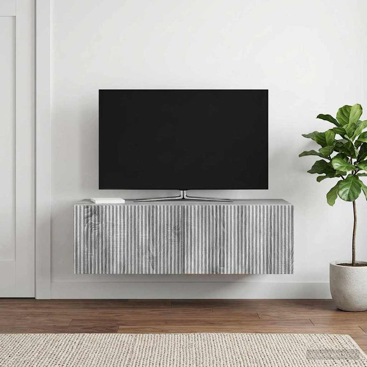 Væghængt TV-skab Grå sonoma-eg 98 x 41 x 30 cm Konstrueret træ