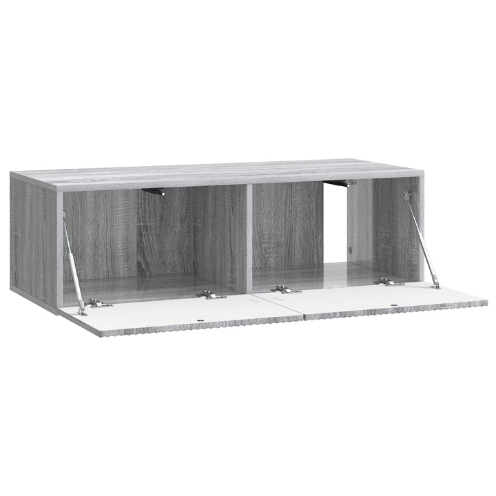 Væghængt TV-skab Grå sonoma-eg 98 x 41 x 30 cm Konstrueret træ