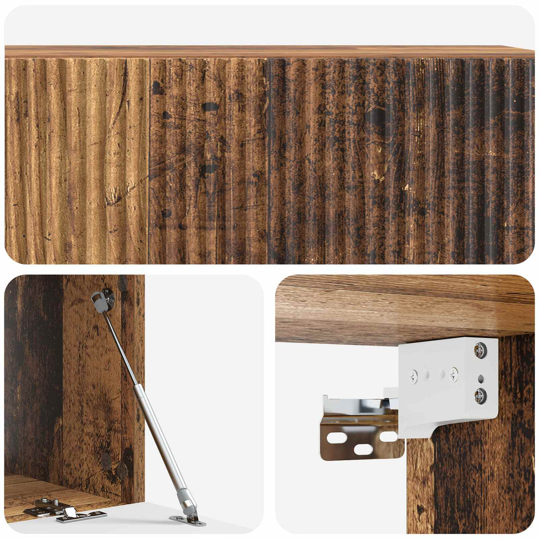 Væghængt TV-skab Gammelt træ 98 x 41 x 30 cm Konstrueret træ