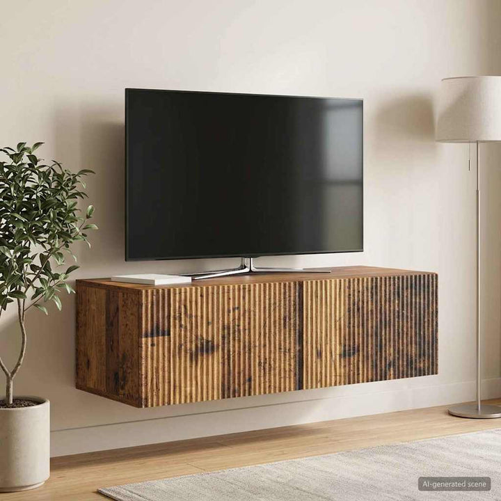 Væghængt TV-skab Gammelt træ 98 x 41 x 30 cm Konstrueret træ