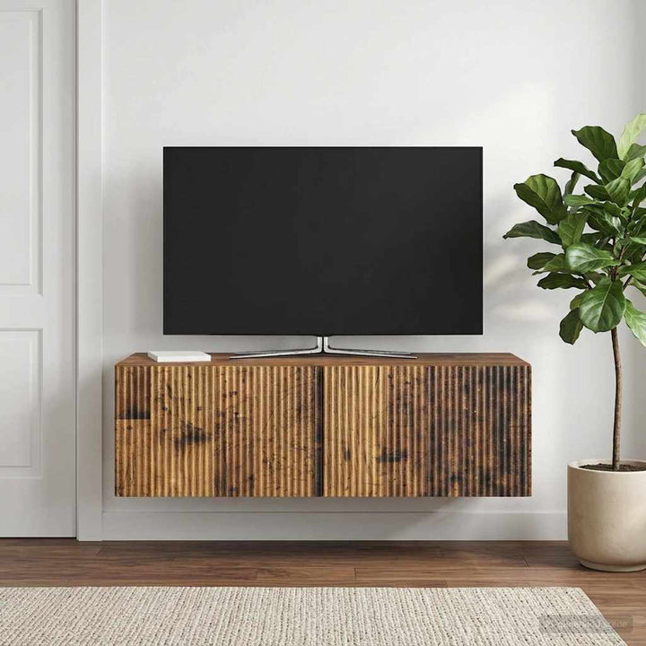 Væghængt TV-skab Gammelt træ 98 x 41 x 30 cm Konstrueret træ