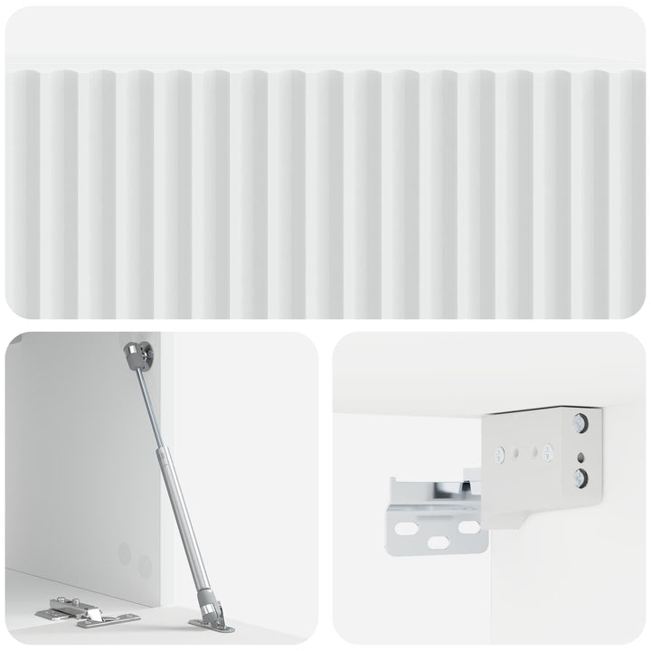 Væghængt TV-skab Hvid 59,5 x 31 x 30 cm Konstrueret træ