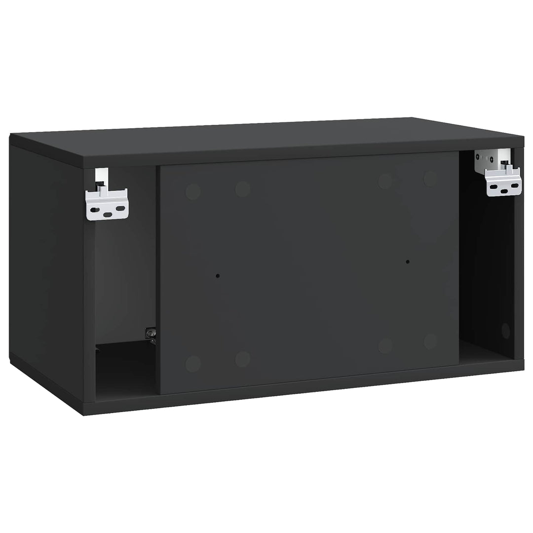 Væghængt TV-skab Sort 59,5 x 31 x 30 cm Konstrueret træ