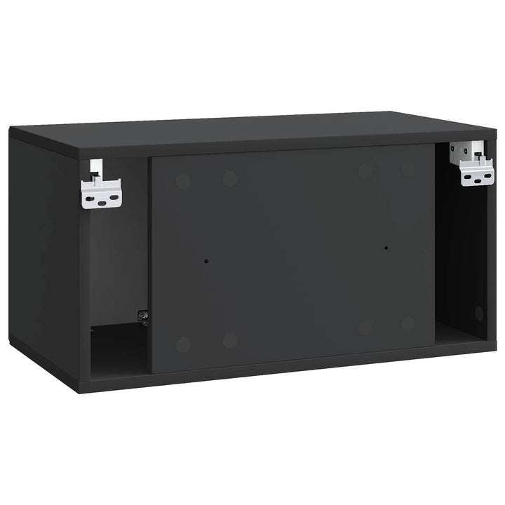 Væghængt TV-skab Sort 59,5 x 31 x 30 cm Konstrueret træ