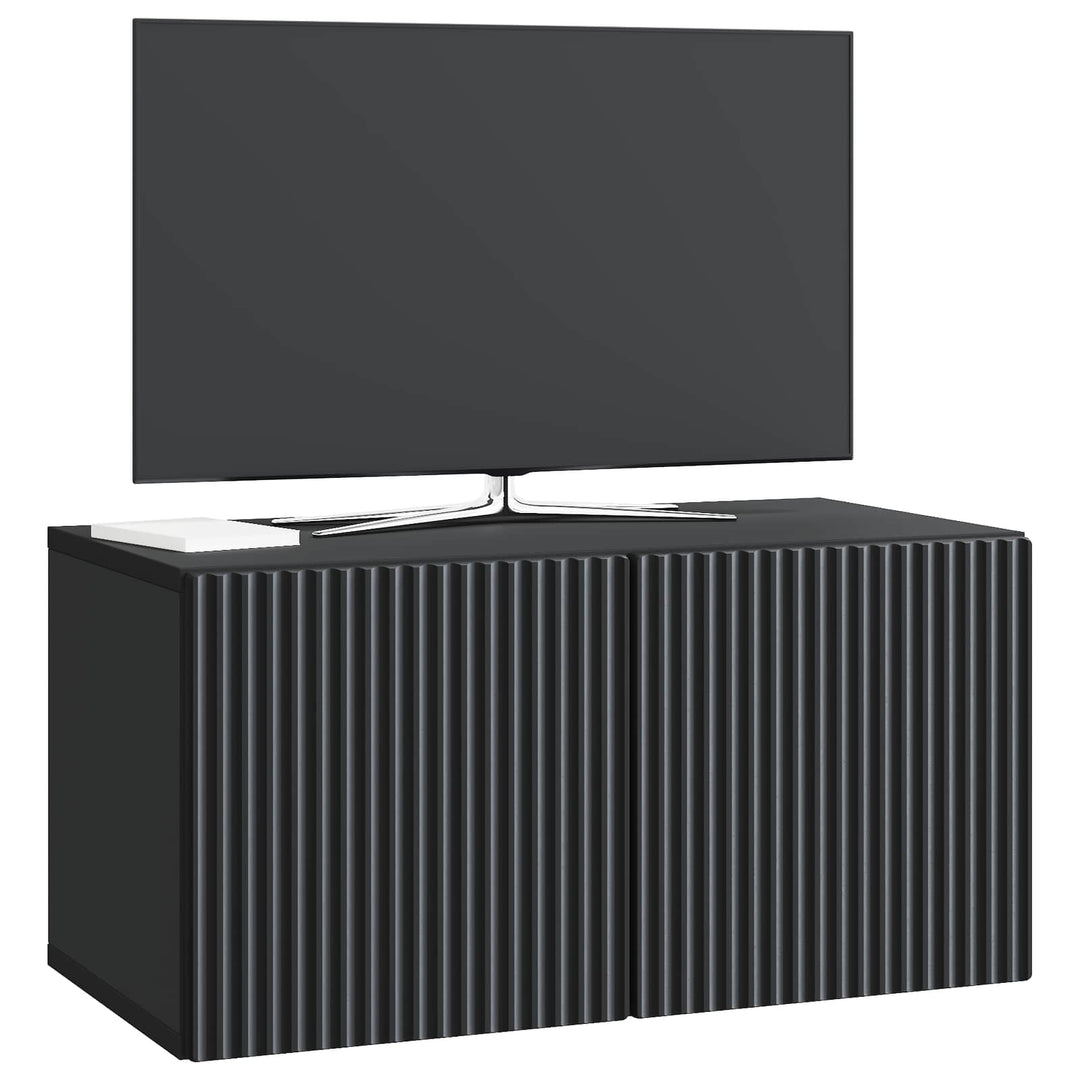 Væghængt TV-skab Sort 59,5 x 31 x 30 cm Konstrueret træ