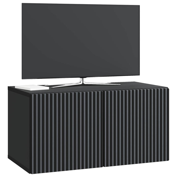 Væghængt TV-skab Sort 59,5 x 31 x 30 cm Konstrueret træ