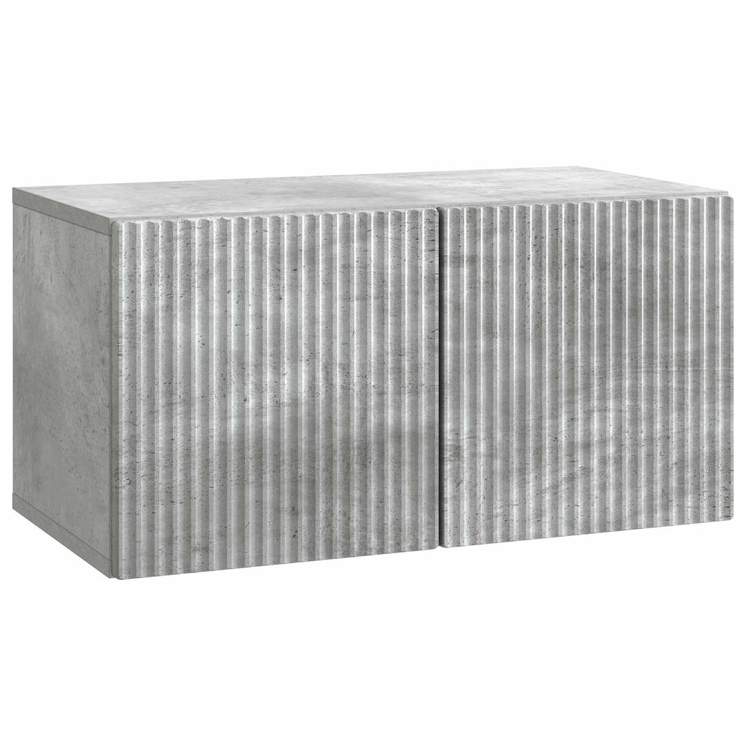 Væghængt TV-skab Betongrå 59,5 x 31 x 30 cm Konstrueret træ