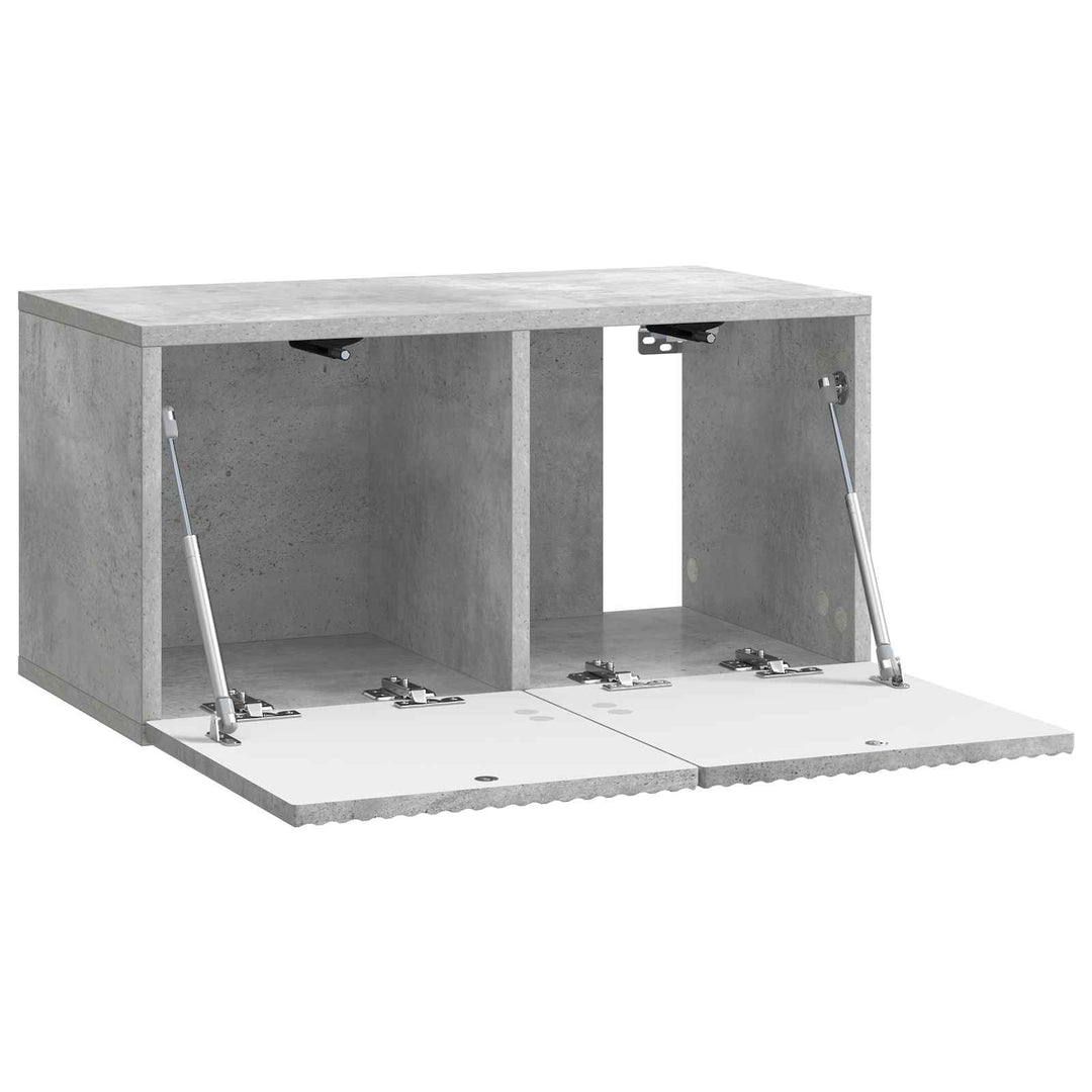 Væghængt TV-skab Betongrå 59,5 x 31 x 30 cm Konstrueret træ