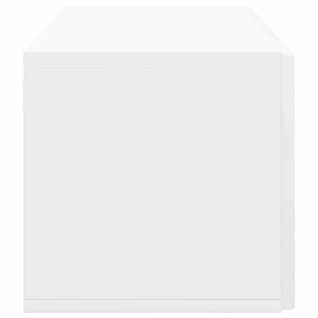 Væghængt TV-skab Vægmonteret Hvid højglans 59,5 x 31 x 30 cm