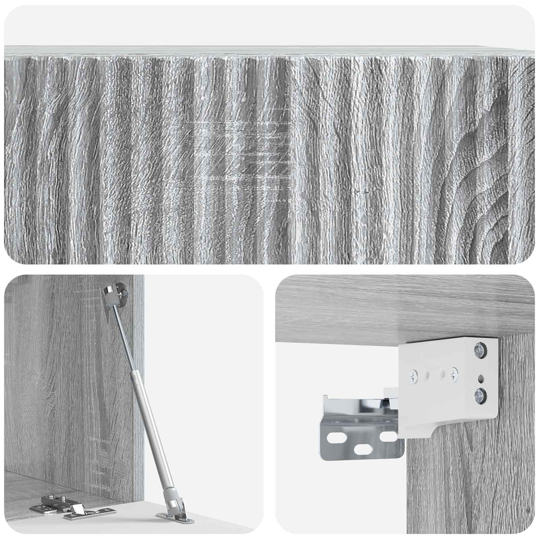 Væghængt TV-skab Vægmonteret Grå sonoma-eg 59,5 x 31 x 30 cm