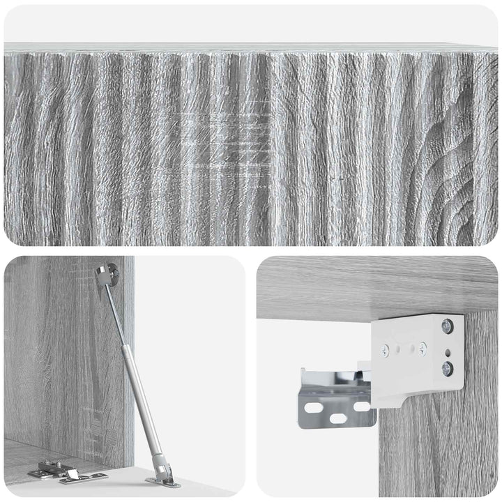 Væghængt TV-skab Vægmonteret Grå sonoma-eg 59,5 x 31 x 30 cm