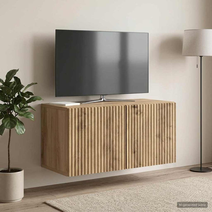 Væghængt TV-skab 59,5 x 31 x 30 cm Artisan-eg Konstrueret træ