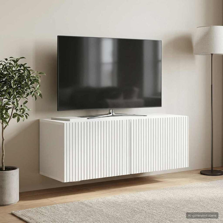Væghængt TV-skab Hvid 78,5 x 31 x 30 cm Konstrueret træ