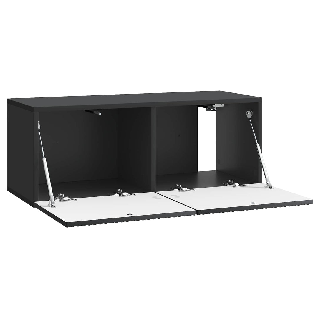 Væghængt TV-skab Sort 78,5 x 31 x 30 cm Konstrueret træ
