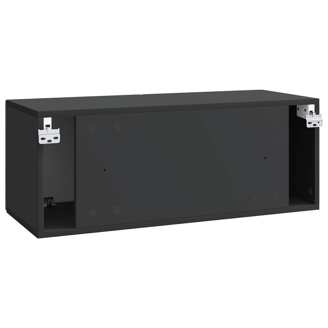 Væghængt TV-skab Sort 78,5 x 31 x 30 cm Konstrueret træ