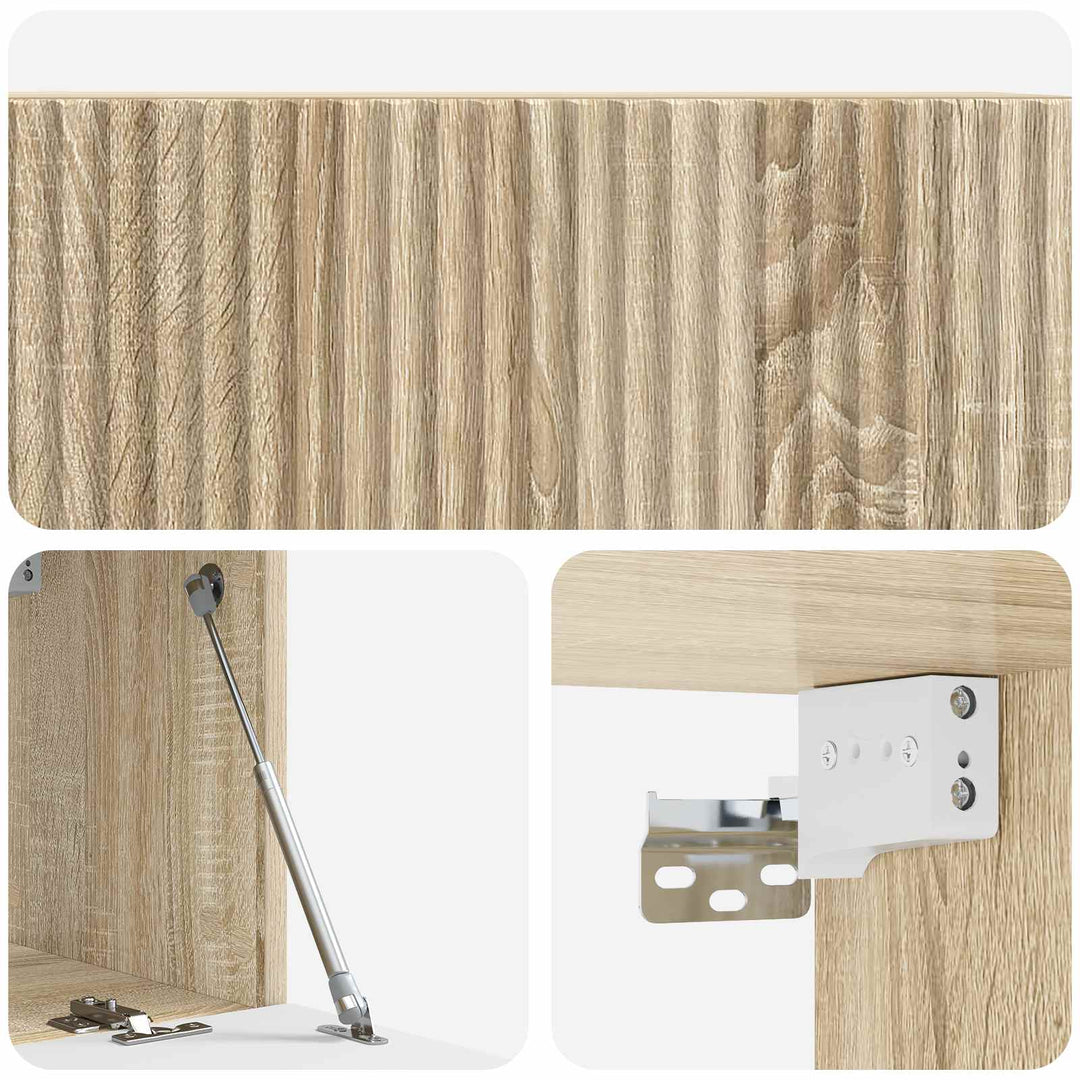 Væghængt TV-skab Sonoma-eg 78,5 x 31 x 30 cm Konstrueret træ