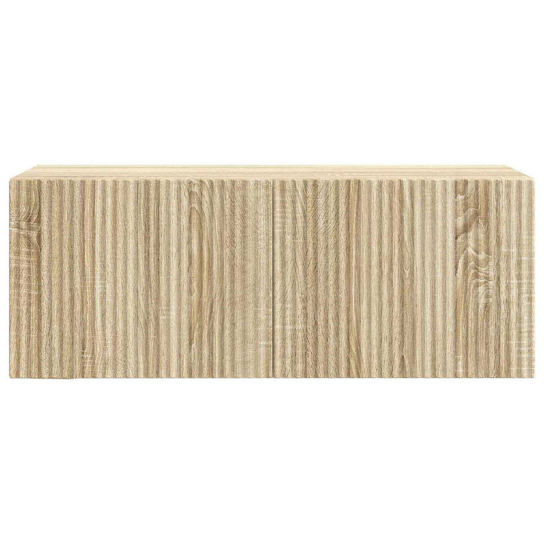 Væghængt TV-skab Sonoma-eg 78,5 x 31 x 30 cm Konstrueret træ