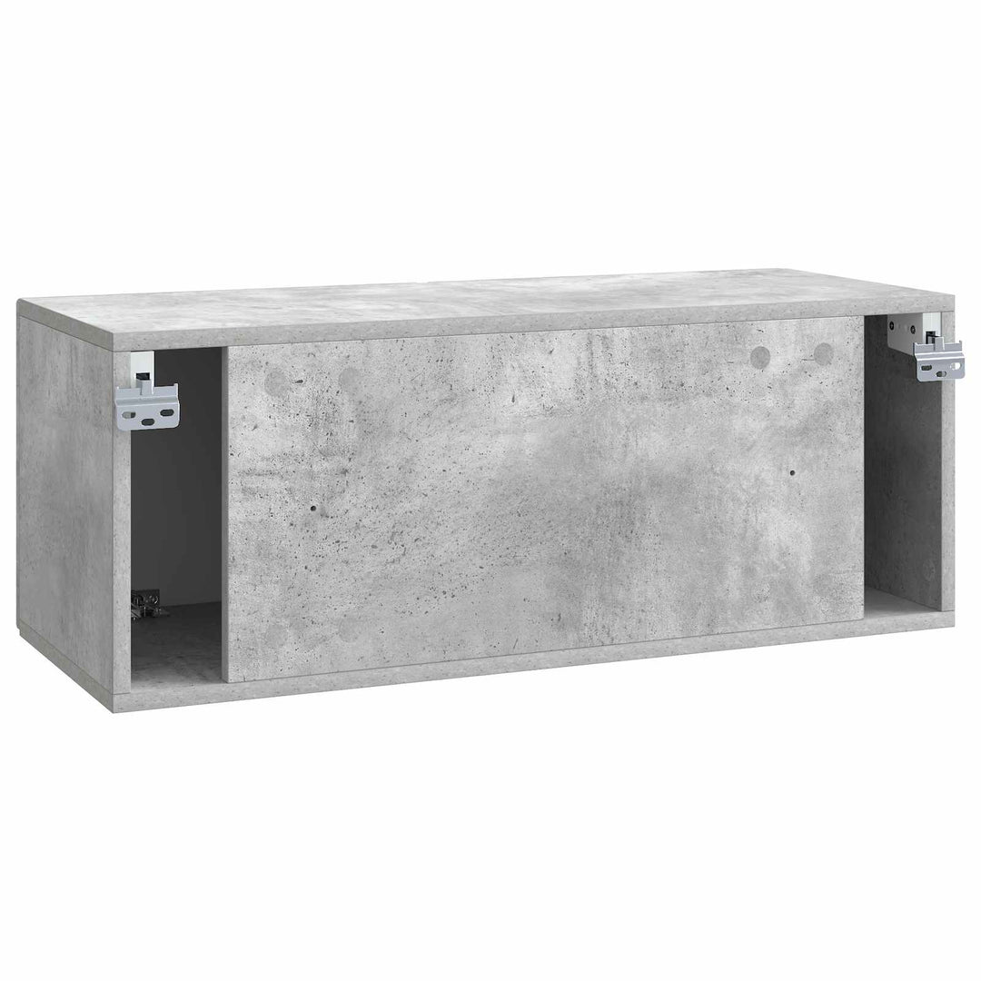 Væghængt TV-skab Betongrå 78,5 x 31 x 30 cm Konstrueret træ