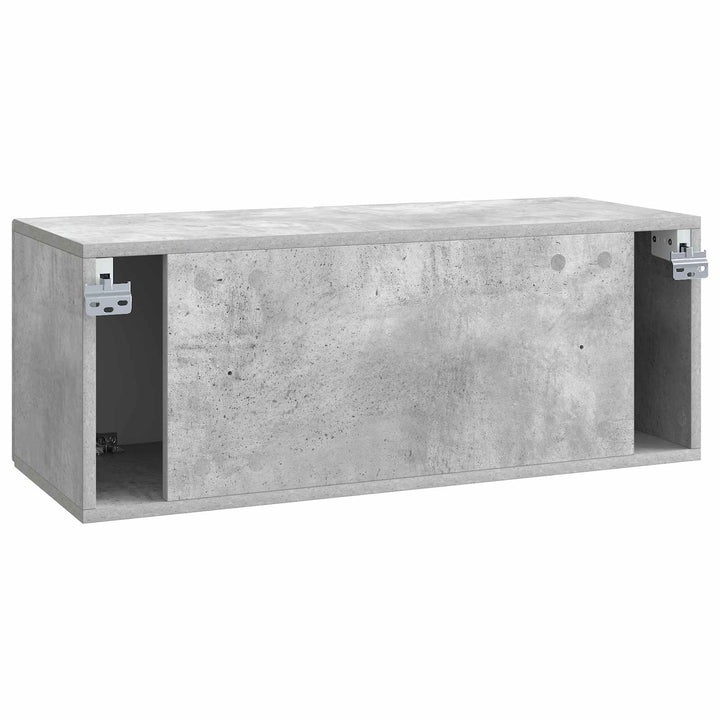 Væghængt TV-skab Betongrå 78,5 x 31 x 30 cm Konstrueret træ