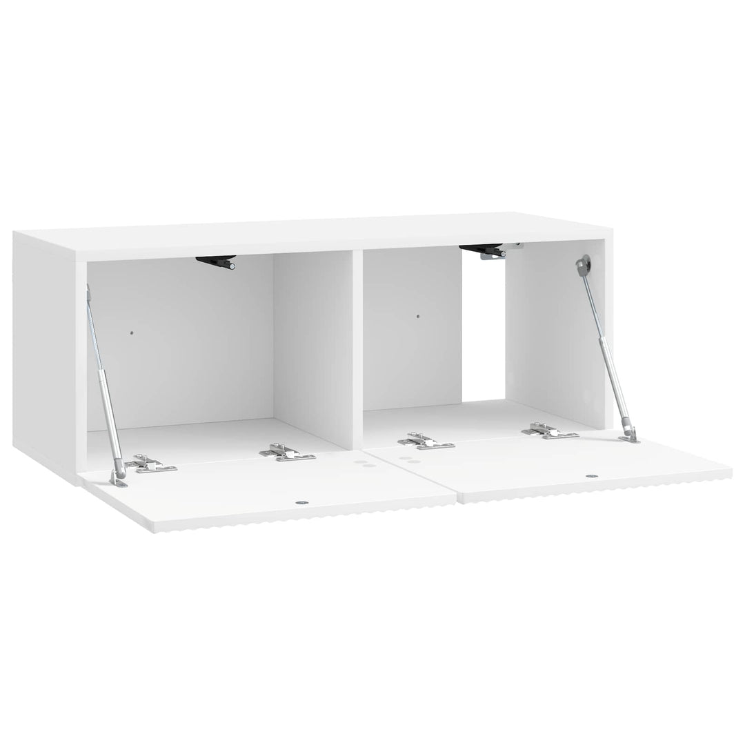 Væghængt TV-skab Vægmonteret Hvid højglans 78,5 x 31 x 30 cm
