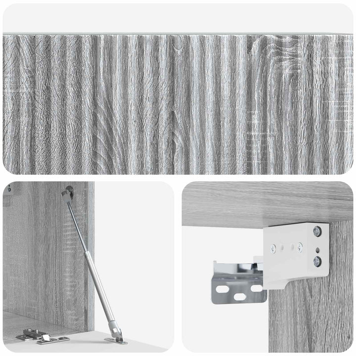 Væghængt TV-skab Vægmonteret Grå sonoma-eg 78,5 x 31 x 30 cm