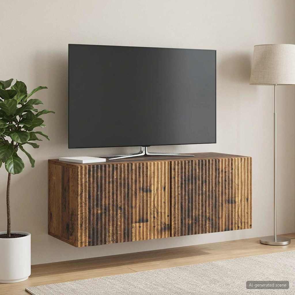 Væghængt TV-skab Gammelt træ 78,5 x 31 x 30 cm Konstrueret træ