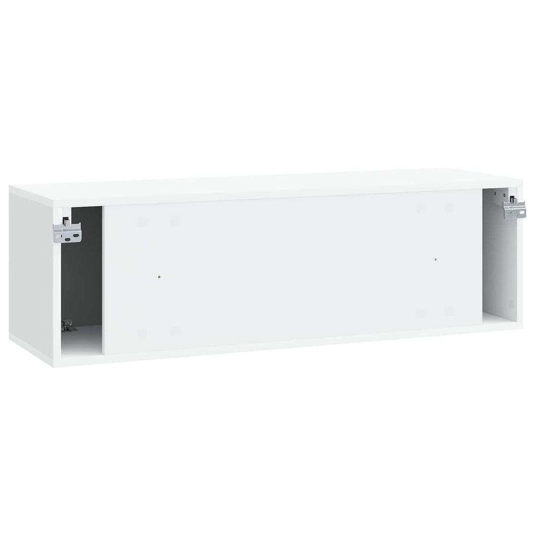 Væghængt TV-skab Hvid 98 x 31 x 30 cm Konstrueret træ