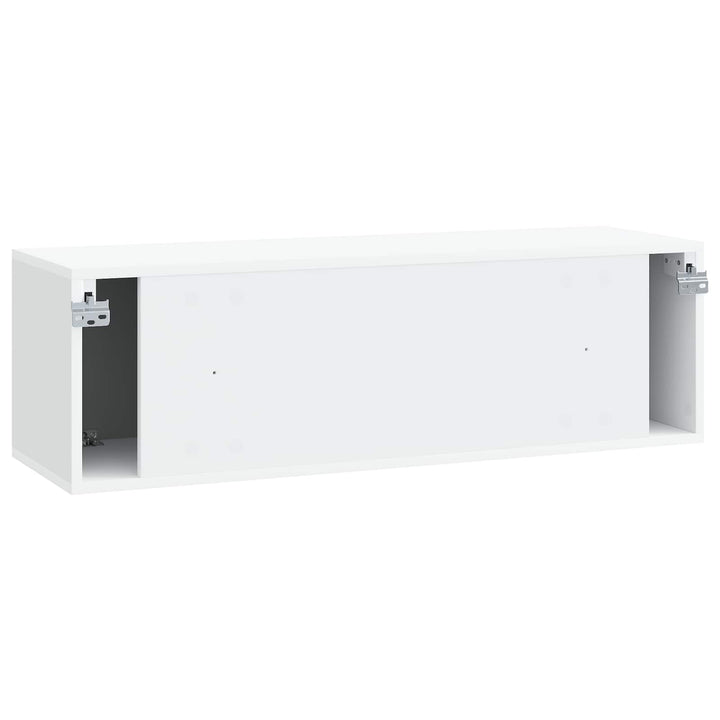 Væghængt TV-skab Hvid 98 x 31 x 30 cm Konstrueret træ