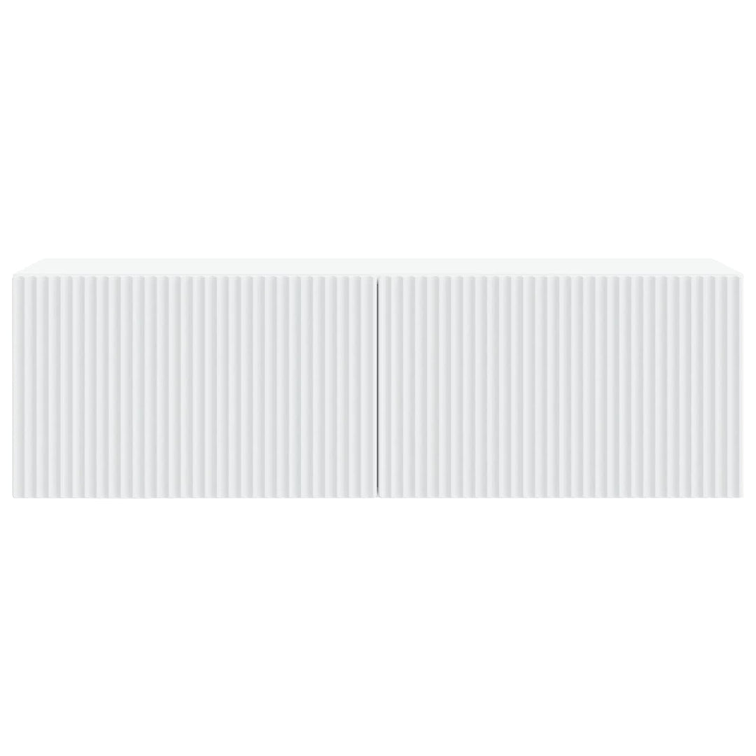 Væghængt TV-skab Hvid 98 x 31 x 30 cm Konstrueret træ