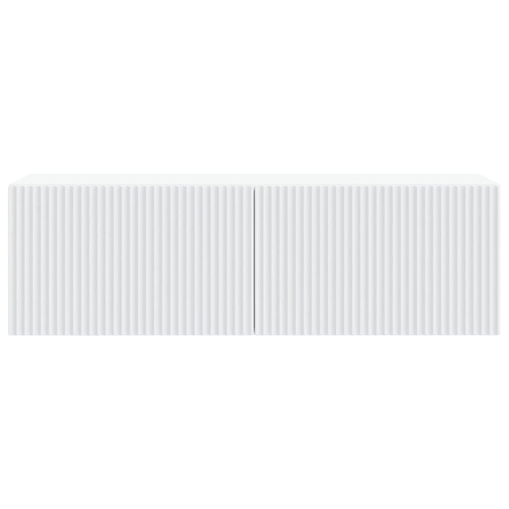 Væghængt TV-skab Hvid 98 x 31 x 30 cm Konstrueret træ