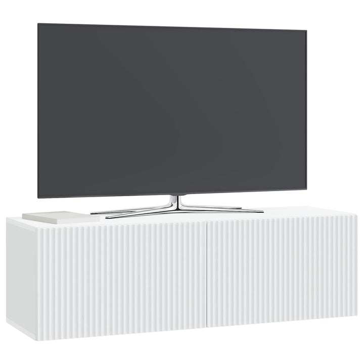 Væghængt TV-skab Hvid 98 x 31 x 30 cm Konstrueret træ