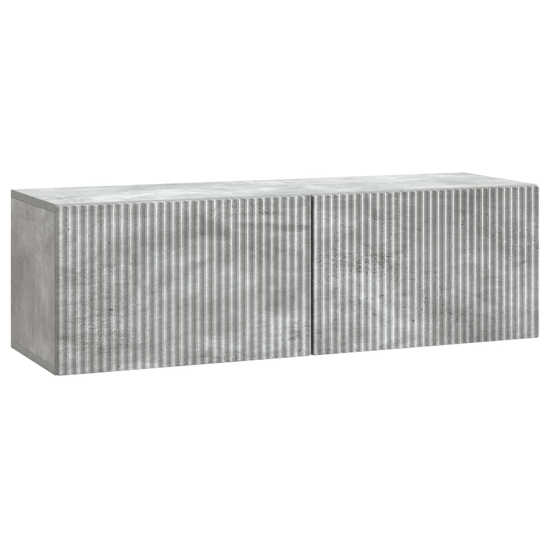 Væghængt TV-skab Betongrå 98 x 31 x 30 cm Konstrueret træ