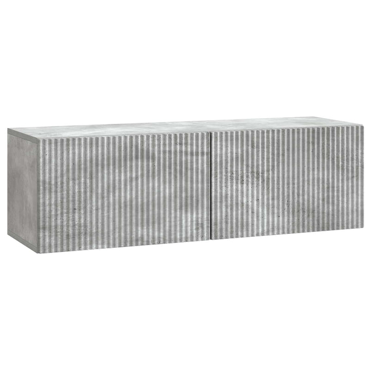 Væghængt TV-skab Betongrå 98 x 31 x 30 cm Konstrueret træ